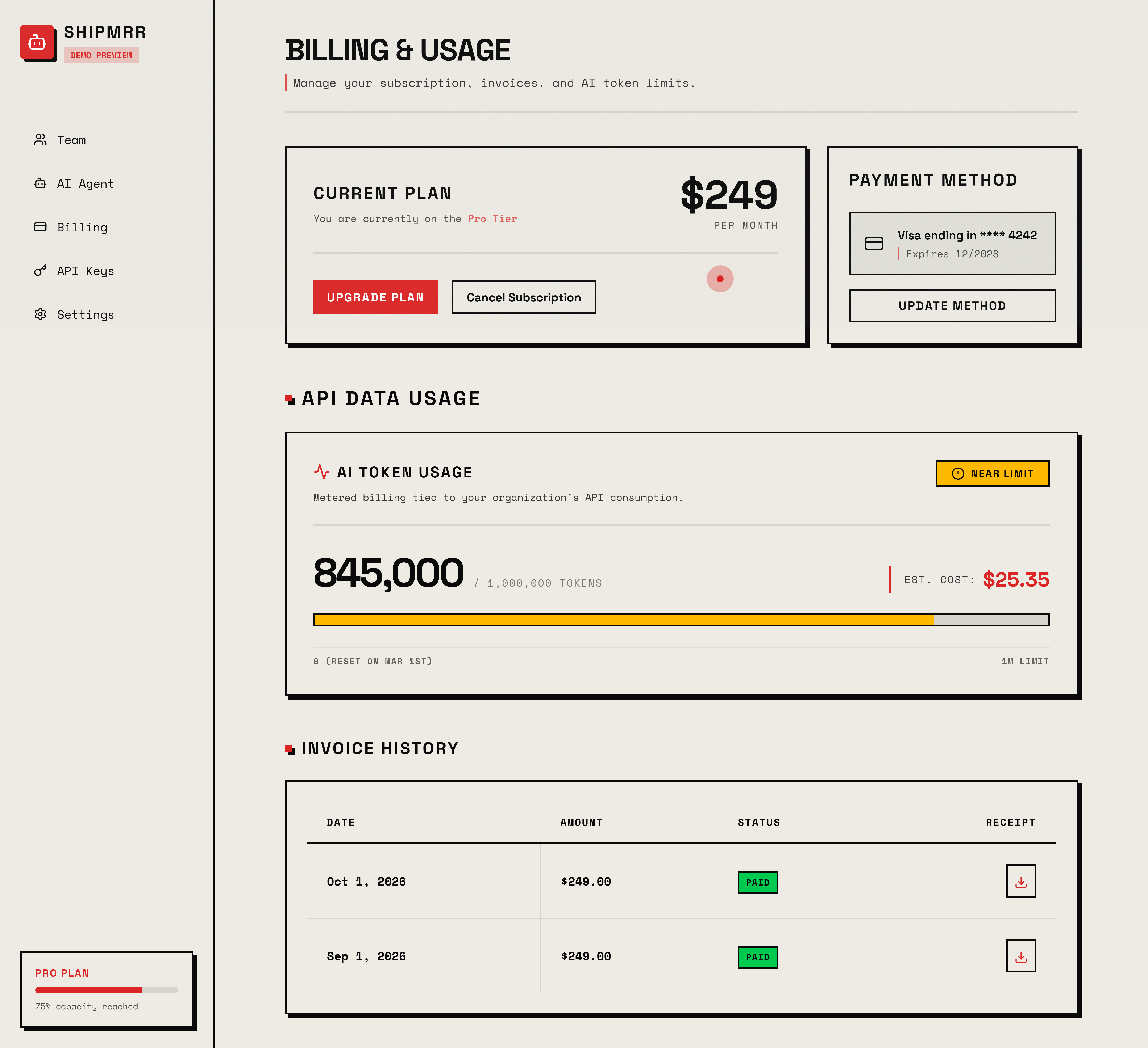 Stripe Metered Billing
